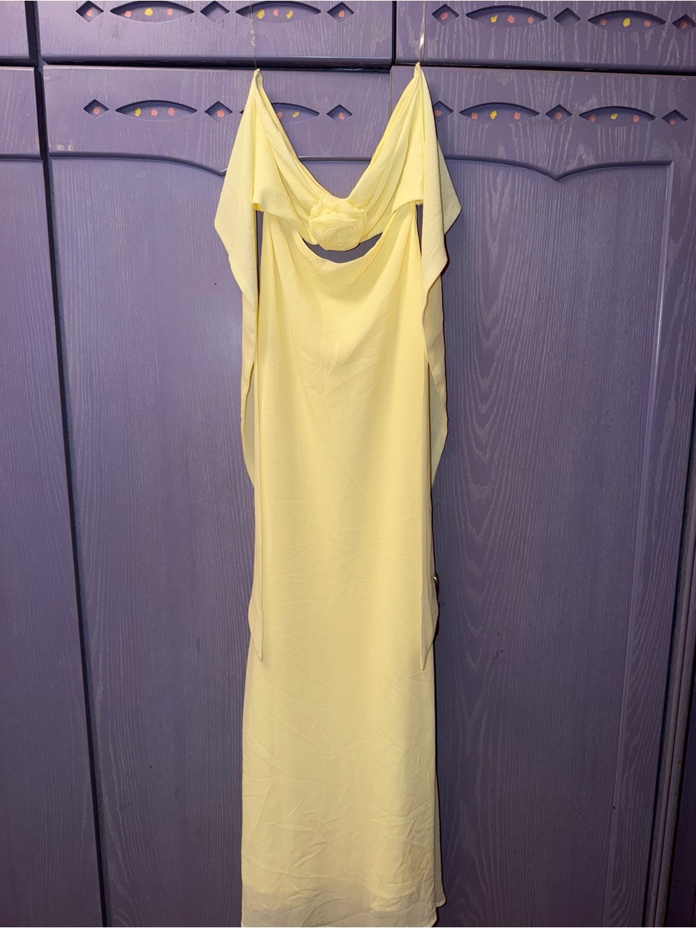 Peppermayo Pale Yellow Cowl-Back Maxi Dress - Picture 2 of 5